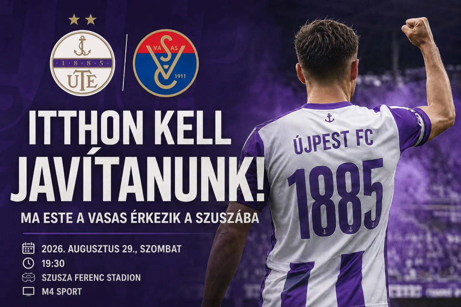 Kiemelt: Itthon kell javítanunk – ma este a Vasas érkezik a Szuszába